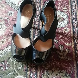 Jessica Simpson Pumps platform strappy peep toe high heels
